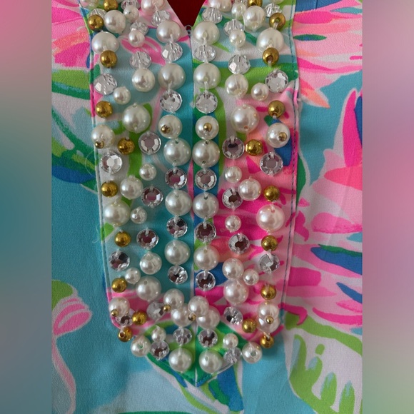 Lilly Pulitzer Elenora Silk Dress Totally Blossom Size XS NEW - Picture 13 of 13